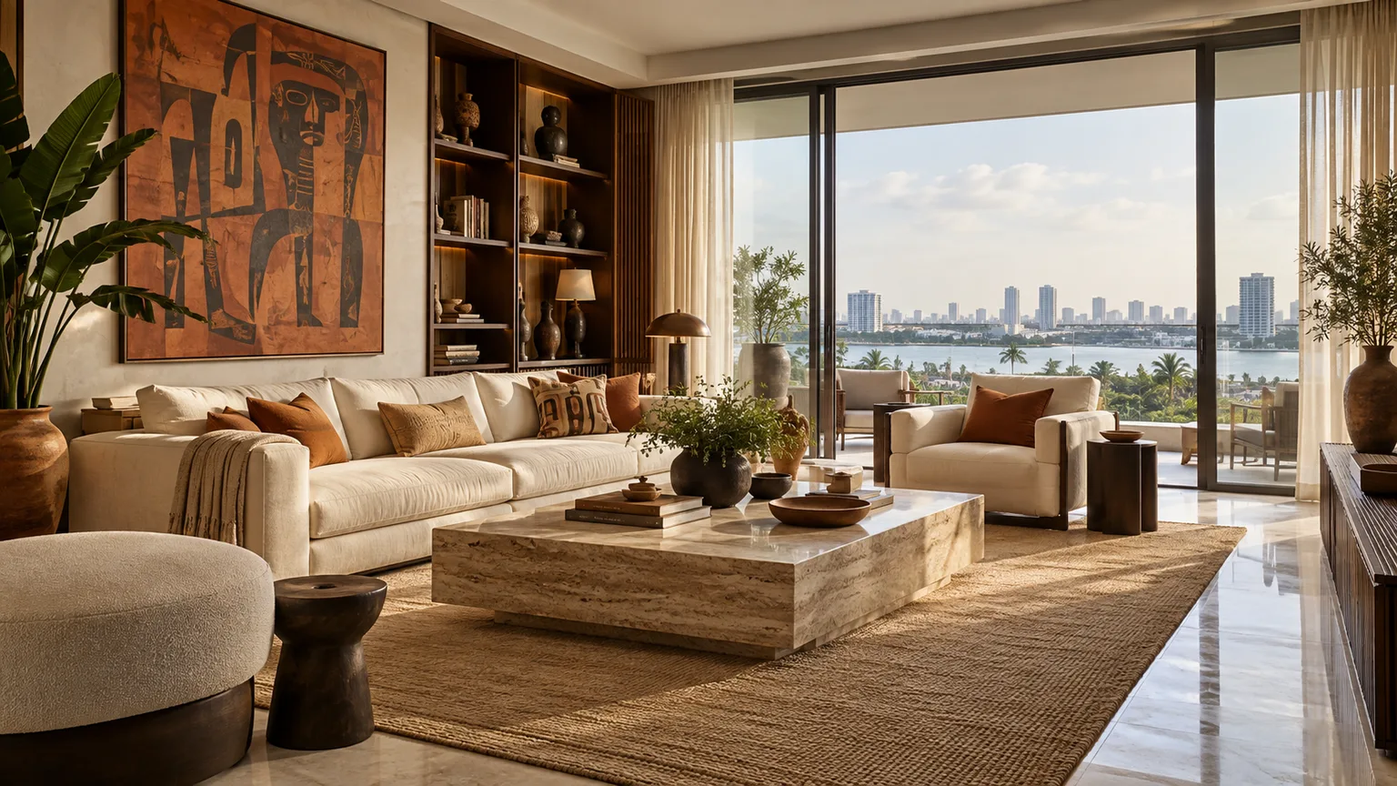 Fictional premium short-let living room